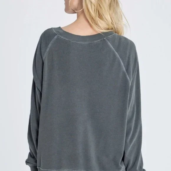 NWOT WILDFOX Easy Does It Sommers Gray Rainbow Crewneck Sweatshirt XS Small - Picture 5 of 11